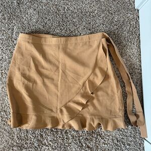 Nasty Gal Camel Wrap Skirt